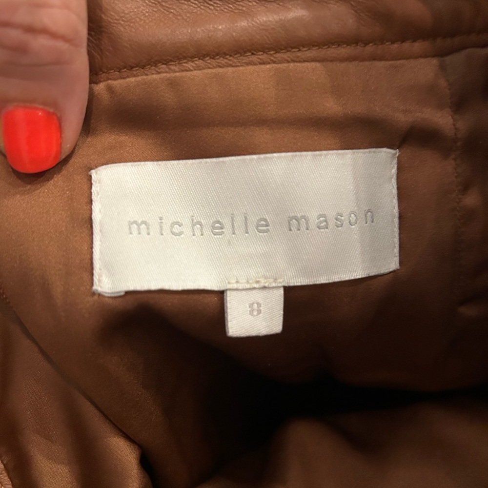 Lamb skin leather mini skirt. - Picture 7 of 7